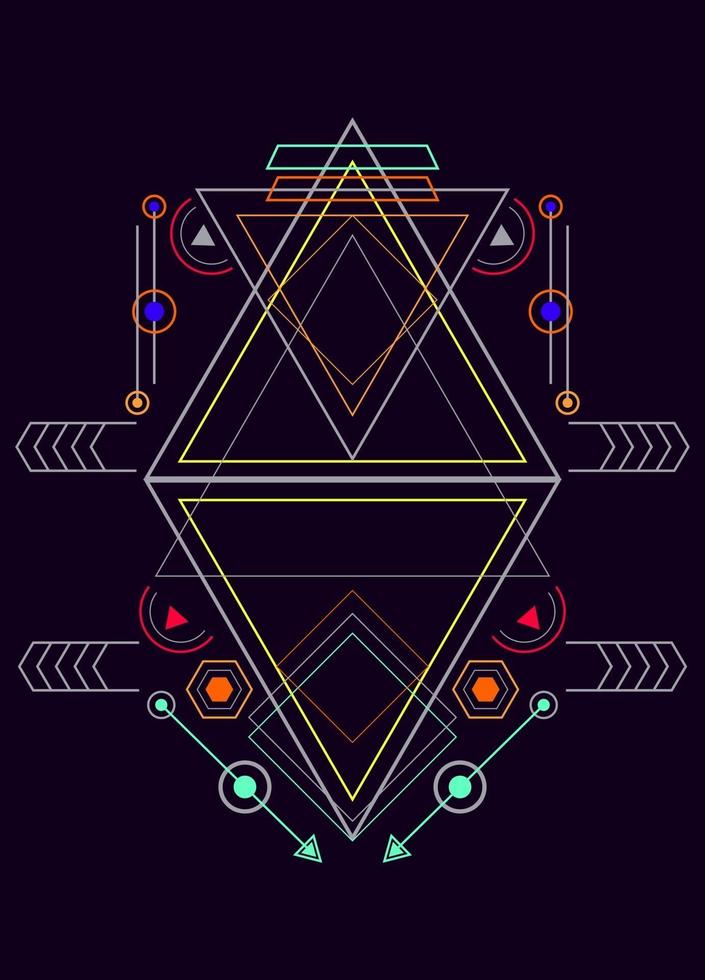 elementi di disegno vettoriale ornamento di geometria sacra per lo sfondo