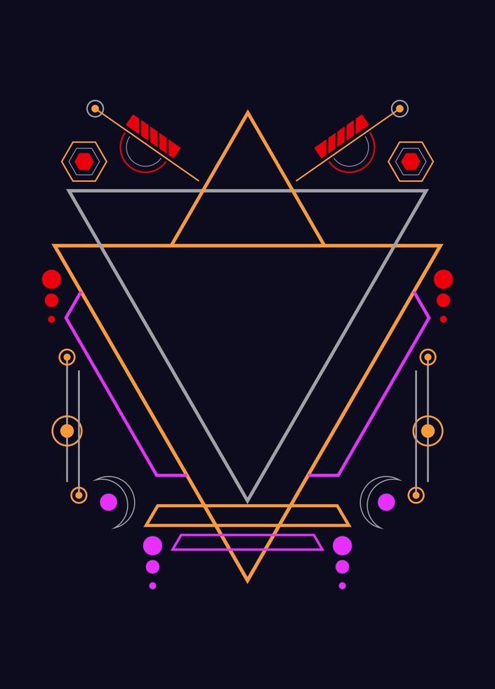 elementi di disegno vettoriale ornamento di geometria sacra per lo sfondo