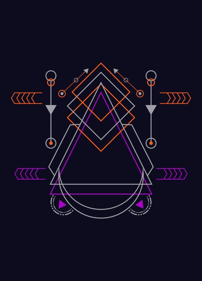 elementi di disegno vettoriale ornamento di geometria sacra per lo sfondo