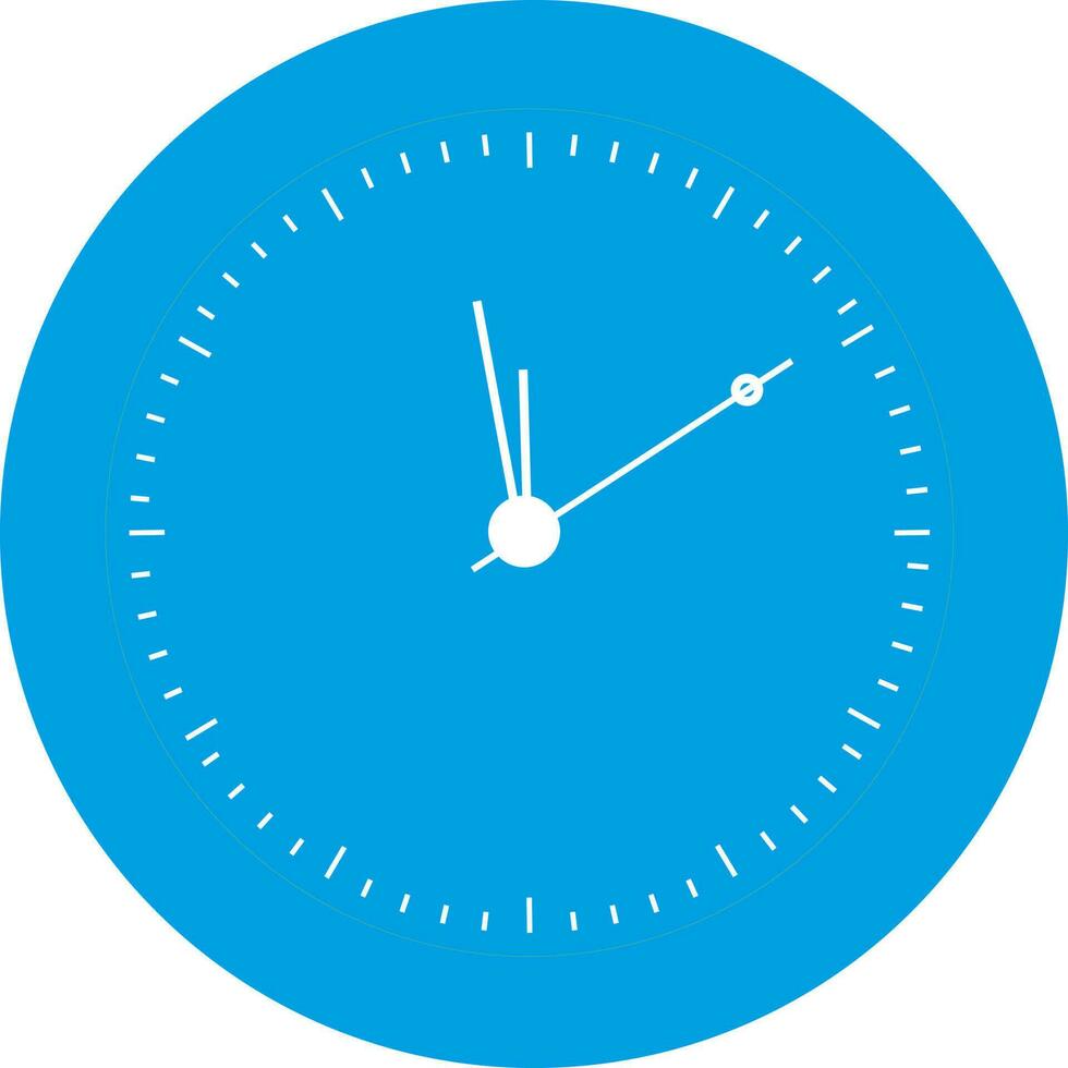piatto stile blu orologio icona. vettore