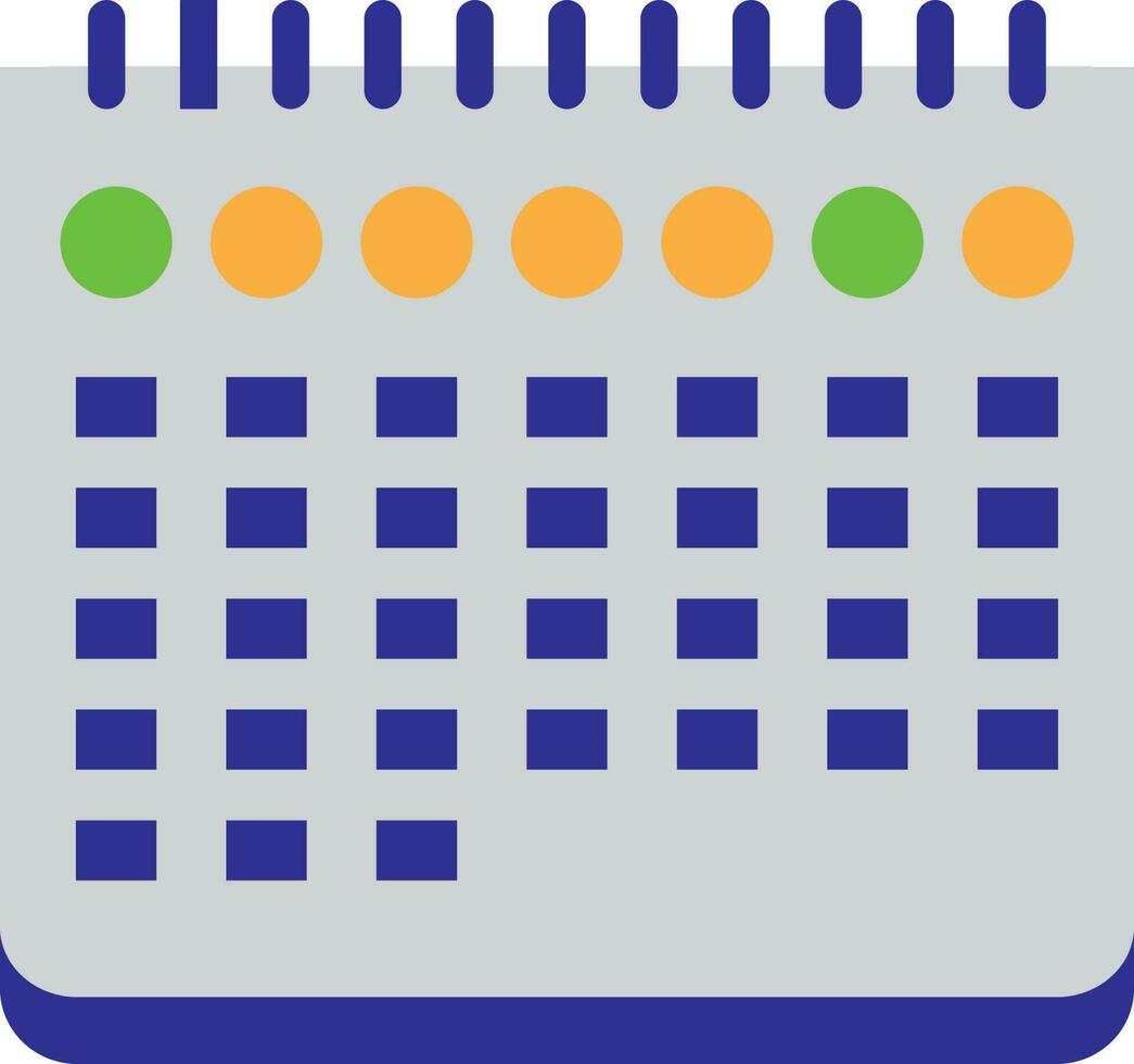 colore stile di calendario icona per Data concetto. vettore