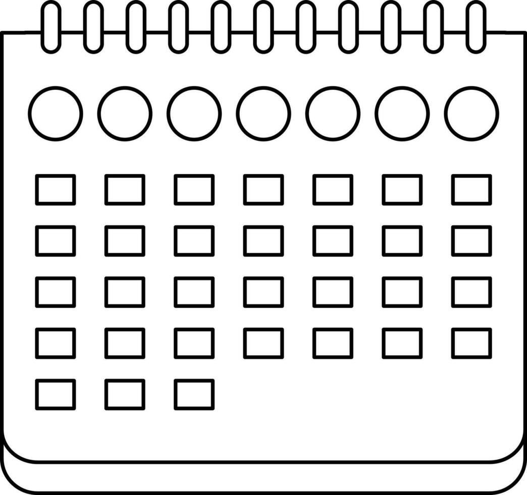 ictus stile di calendario icona per Data concetto. vettore