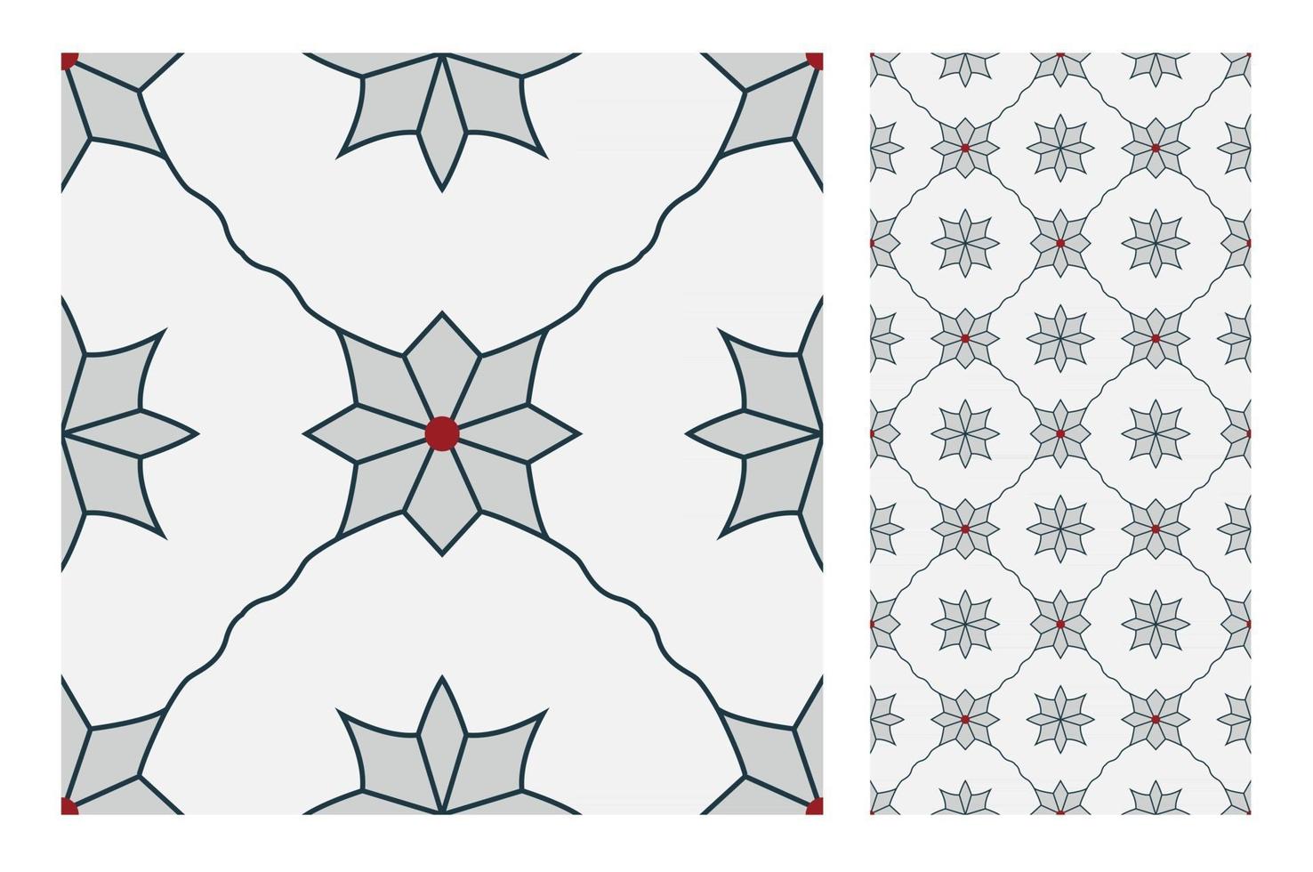 modelli di piastrelle d'epoca antico design senza soluzione di continuità vettore