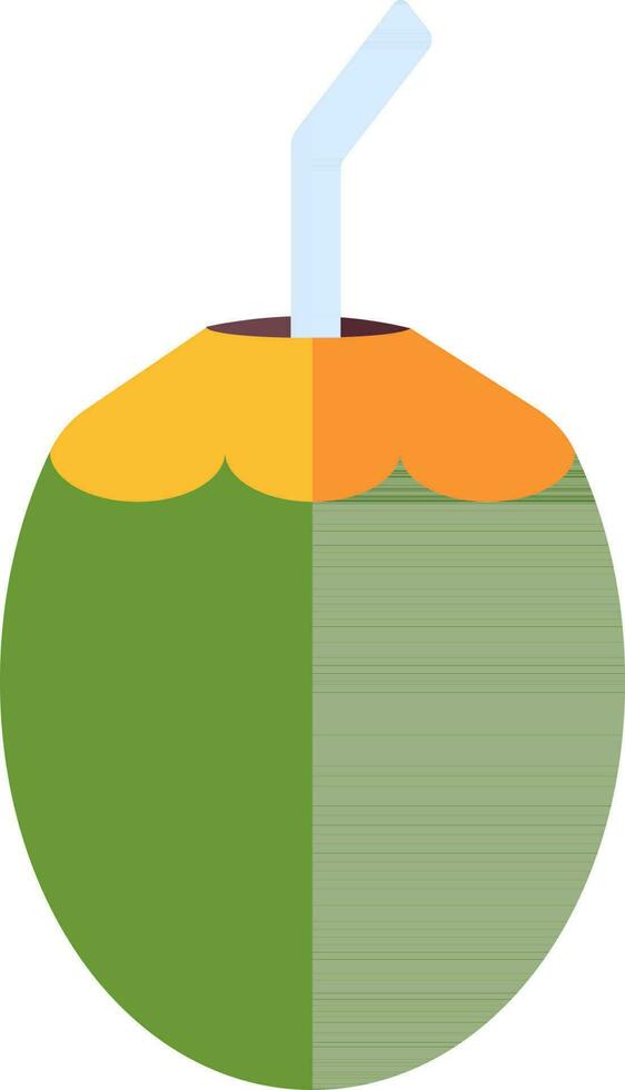 vettore illustrazione di Noce di cocco bere.
