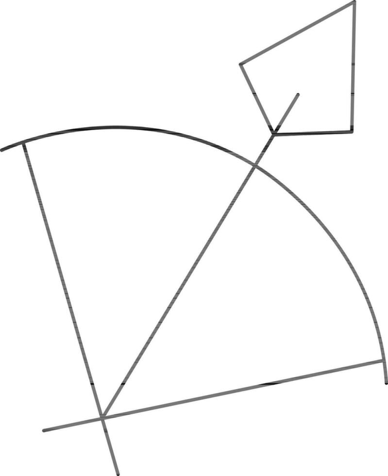 isolato arco e freccia icona nel piatto stile. vettore