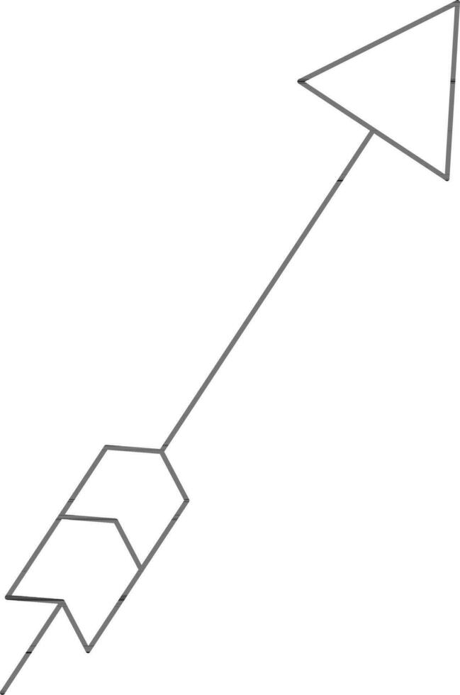 nero linea illustrazione di freccia icona nel piatto stile. vettore