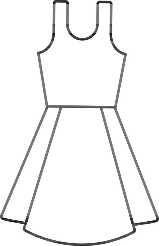 moderno vestito icona o simbolo nel ictus stile. vettore