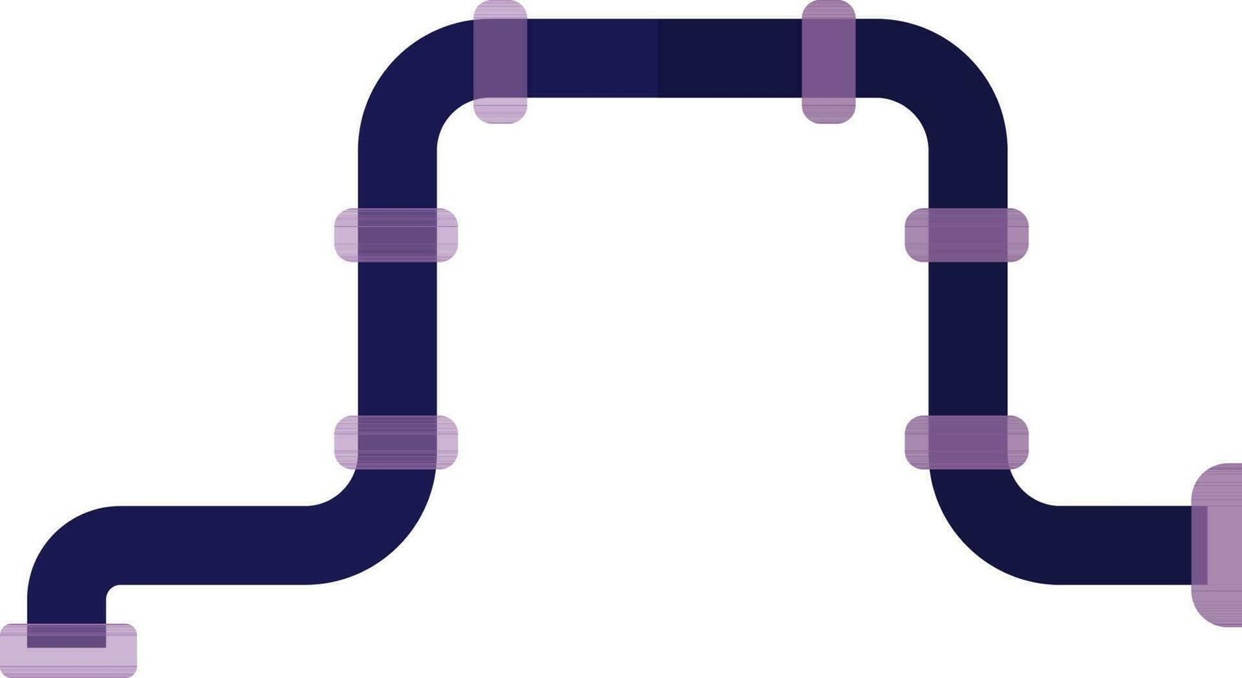 curple collegamento tubo fatto di viola colore. vettore