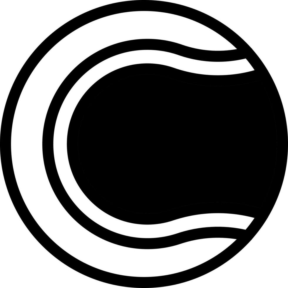 tennis palla icona nel nero e bianca colore. vettore