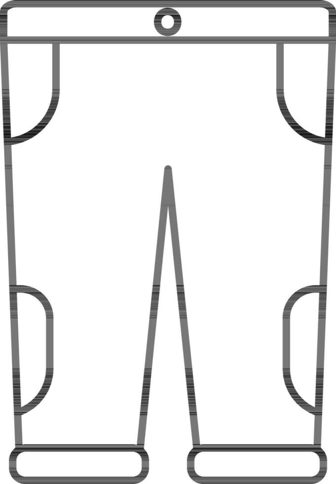 illustrazione di pantaloni nel magro linea arte. vettore