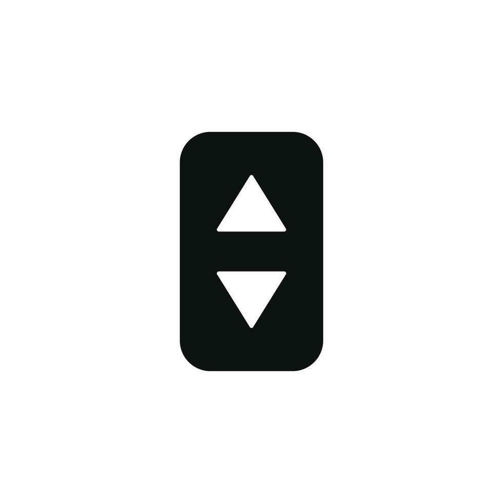 ascensore sollevamento pulsante simbolo icona isolato su bianca sfondo vettore