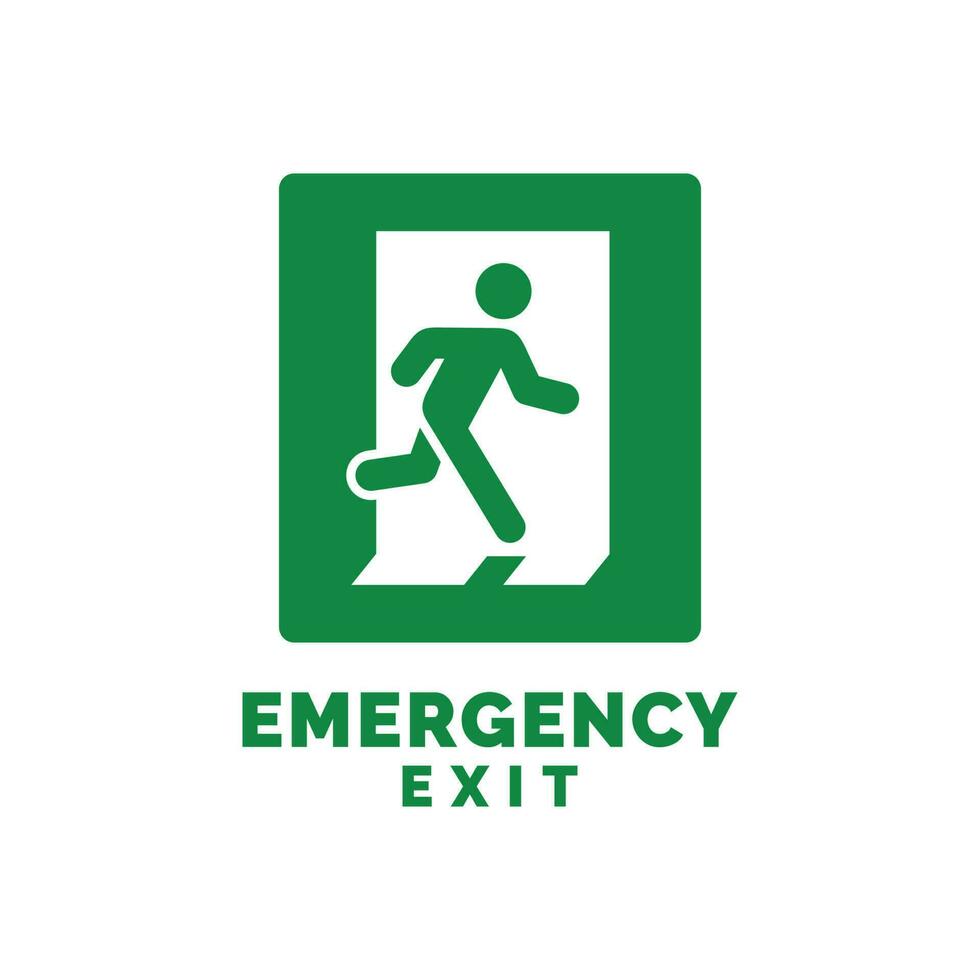 emergenza Uscita simbolo icona isolato su bianca sfondo vettore