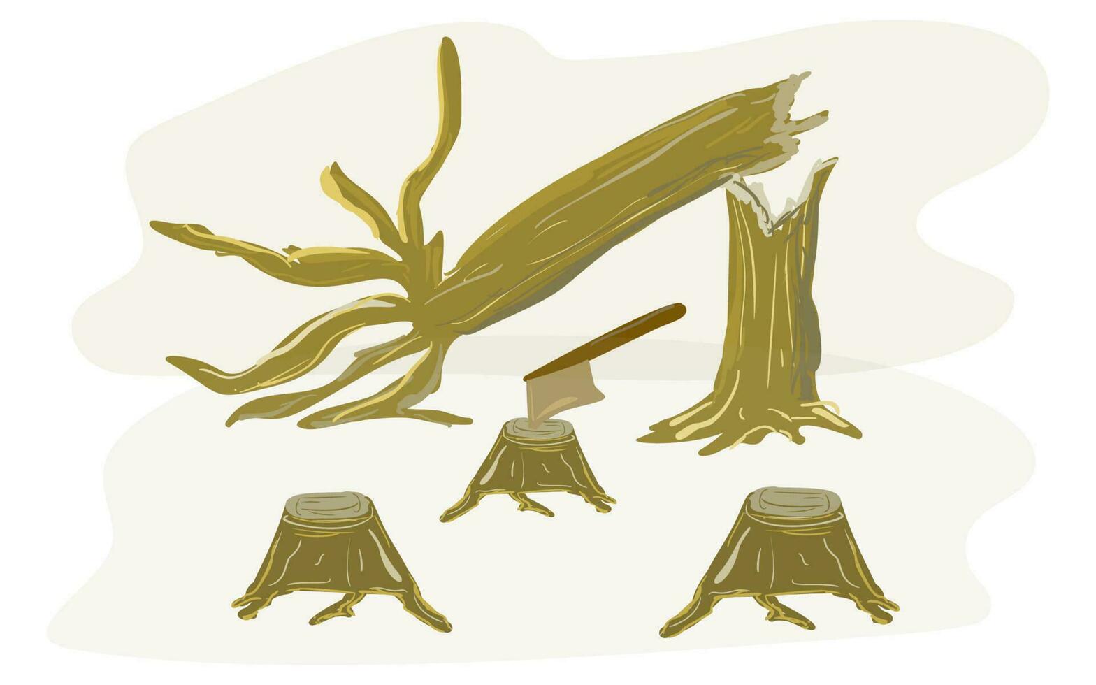 illustrazioni foreste, alberi, e natura. ambientale concetti deforestazione, inquinamento, e preservazione. globale riscaldamento e clima modificare temi relazionato vettore