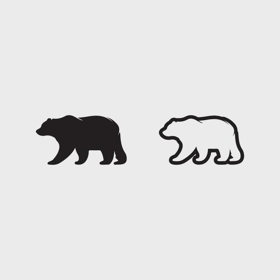orso logo e animale vettore design grafico illustrazione