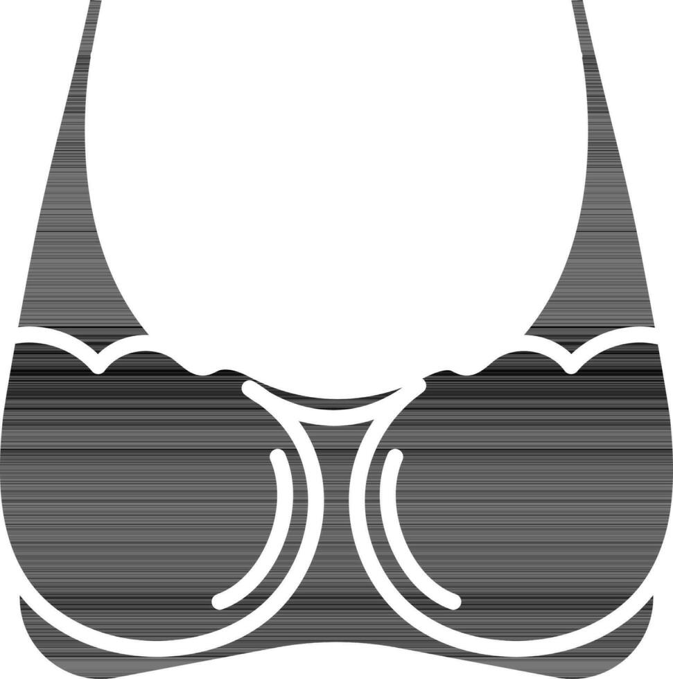 gli sport reggiseno icona nel piatto stile. vettore