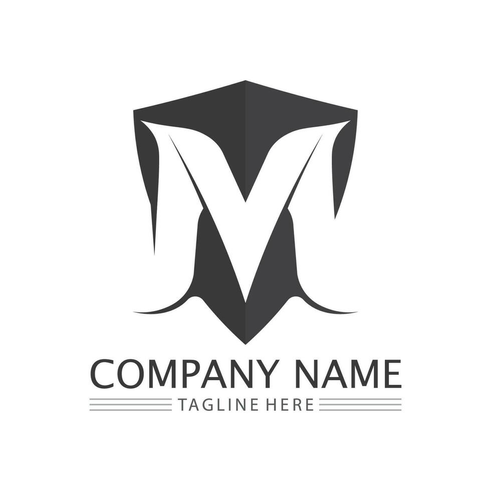 m lettera logo design vettore identità icona cartello