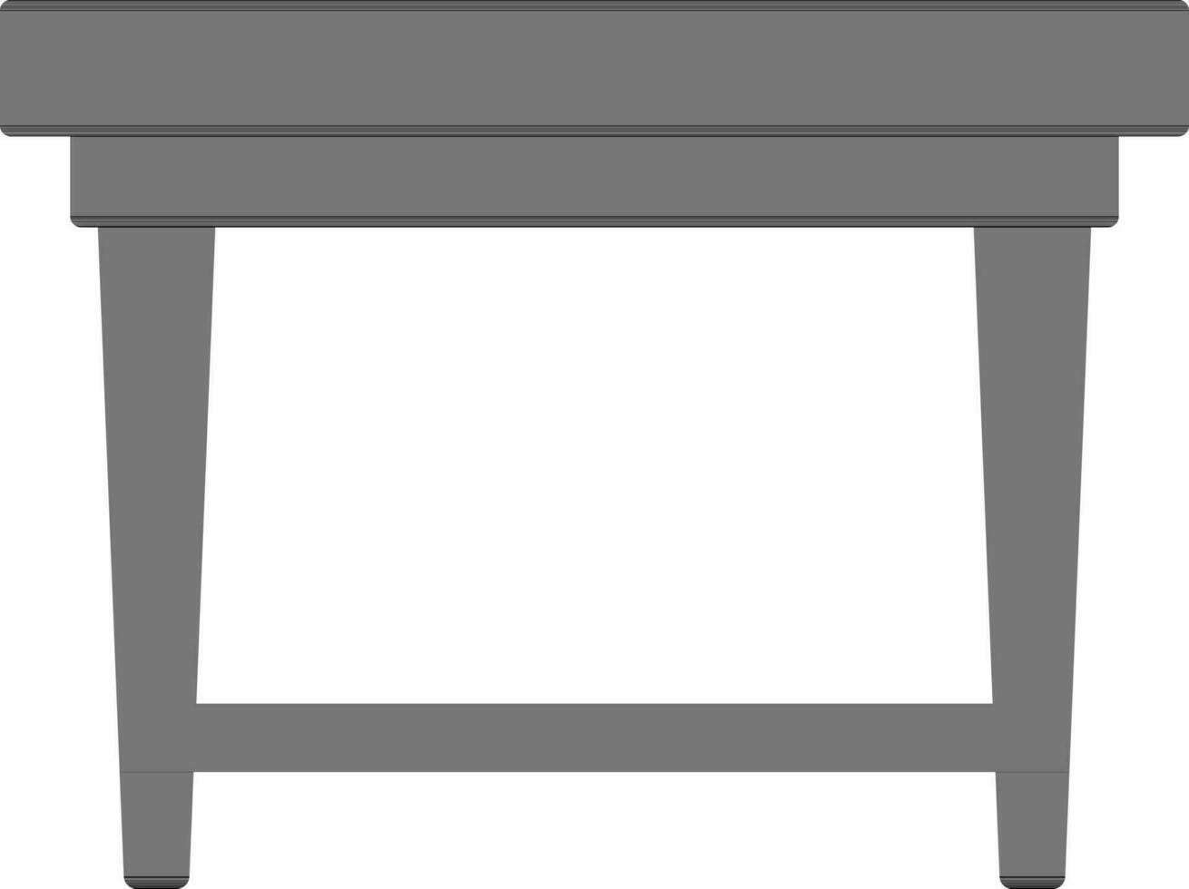 illustrazione di un' nero tavolo su bianca sfondo. vettore