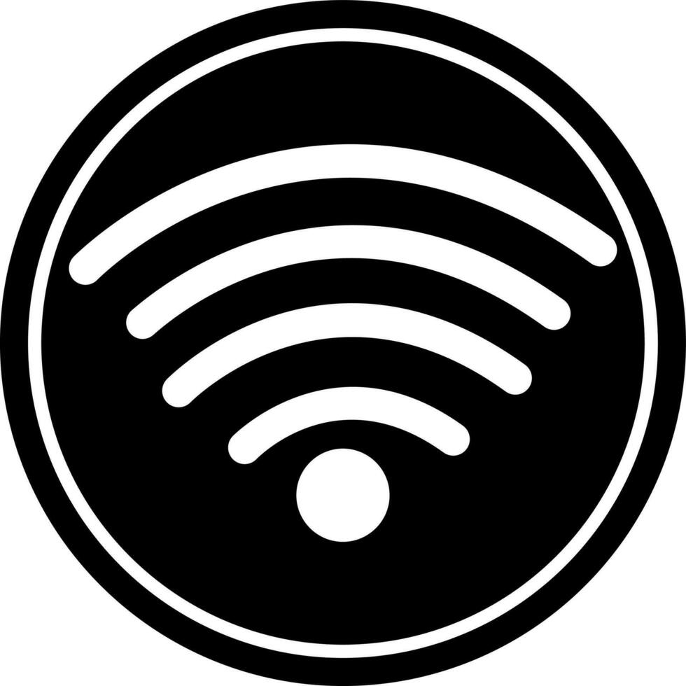 Wi-Fi senza fili icona o simbolo nel piatto stile. vettore