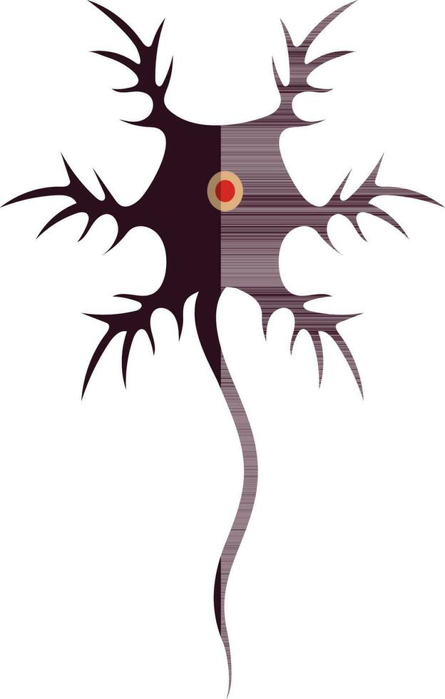 simbolo di neurone sistema per umano corpo nel isolato. vettore