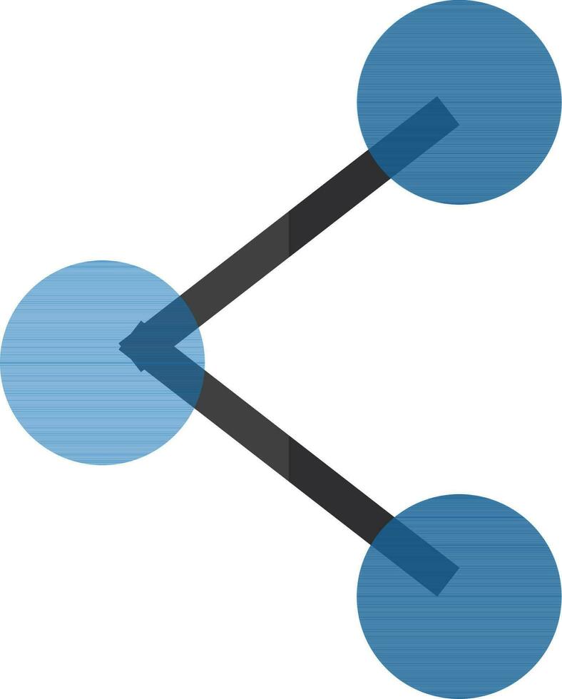 simbolo di Condividere icona nel colore con metà ombra per multimedia concetto. vettore