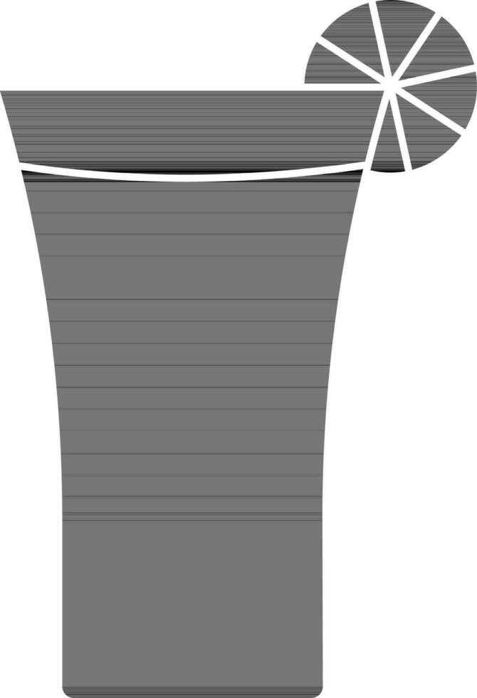 limonata bicchiere icona nel nero e bianca colore. vettore