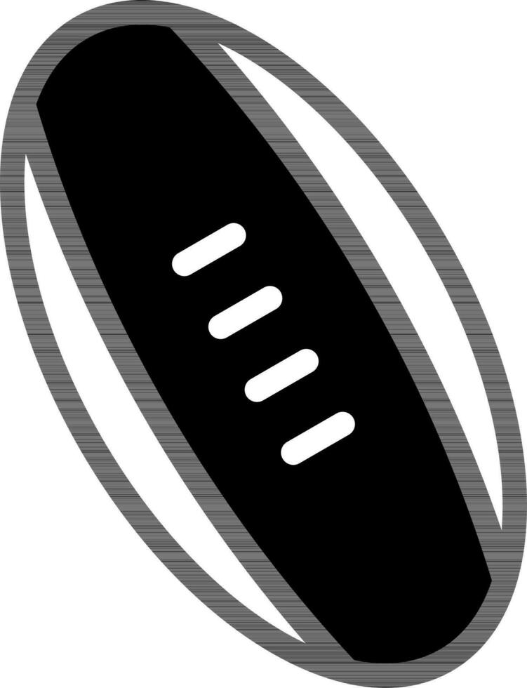 calcio o Rugby icona nel nero e bianca colore. vettore