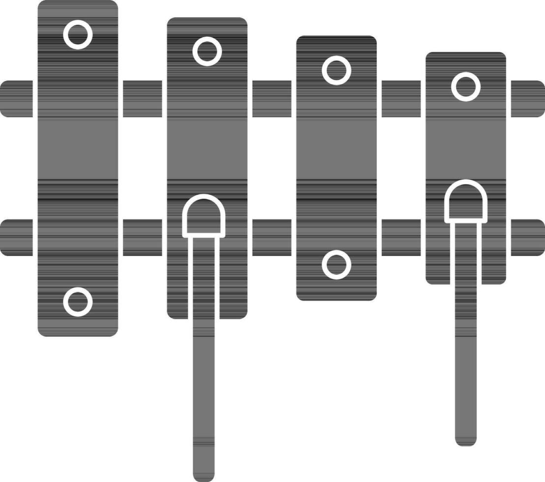 xilofono icona nel glifo stile. vettore