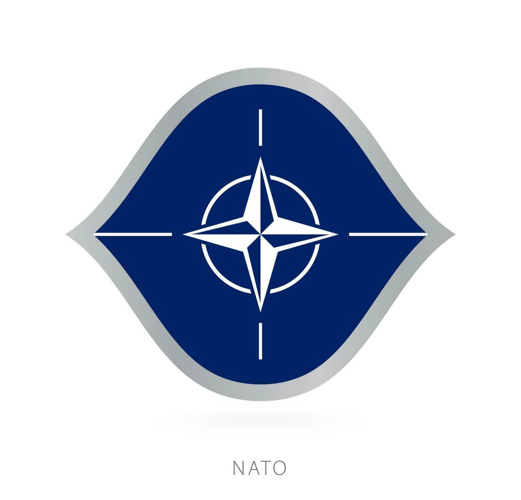 NATO nazionale squadra bandiera nel stile per internazionale pallacanestro gare. vettore