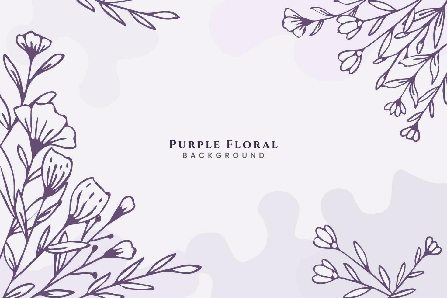 bellissimo viola floreale sfondo con mano disegnato le foglie e fiore confine su pastello piatto colore per nozze invito o Fidanzamento o saluto carta vettore