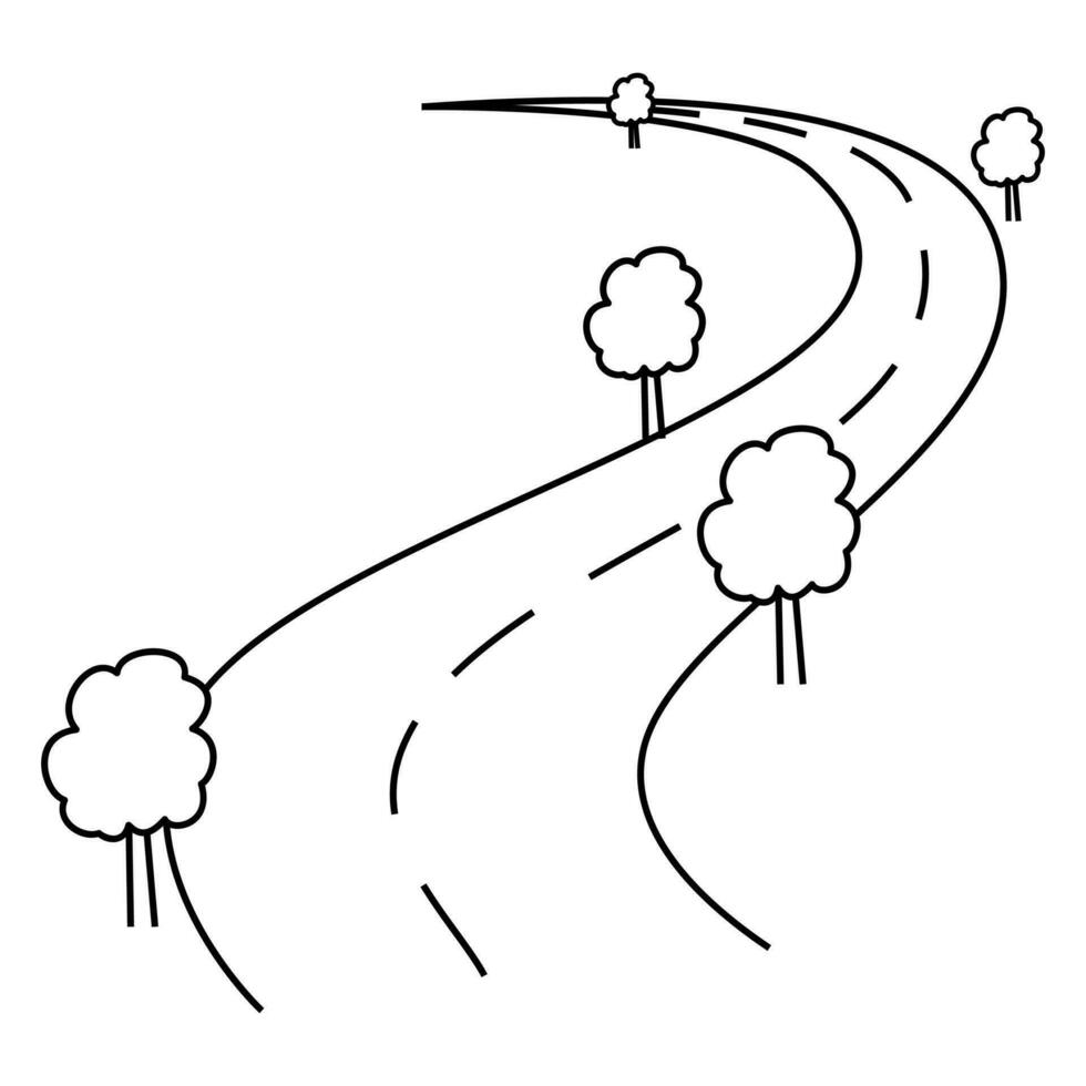 strada scarabocchio illustrazione vettore