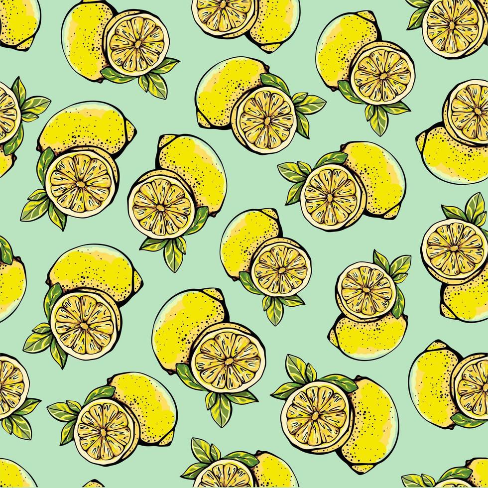 senza cuciture di limoni. illustrazione vettoriale