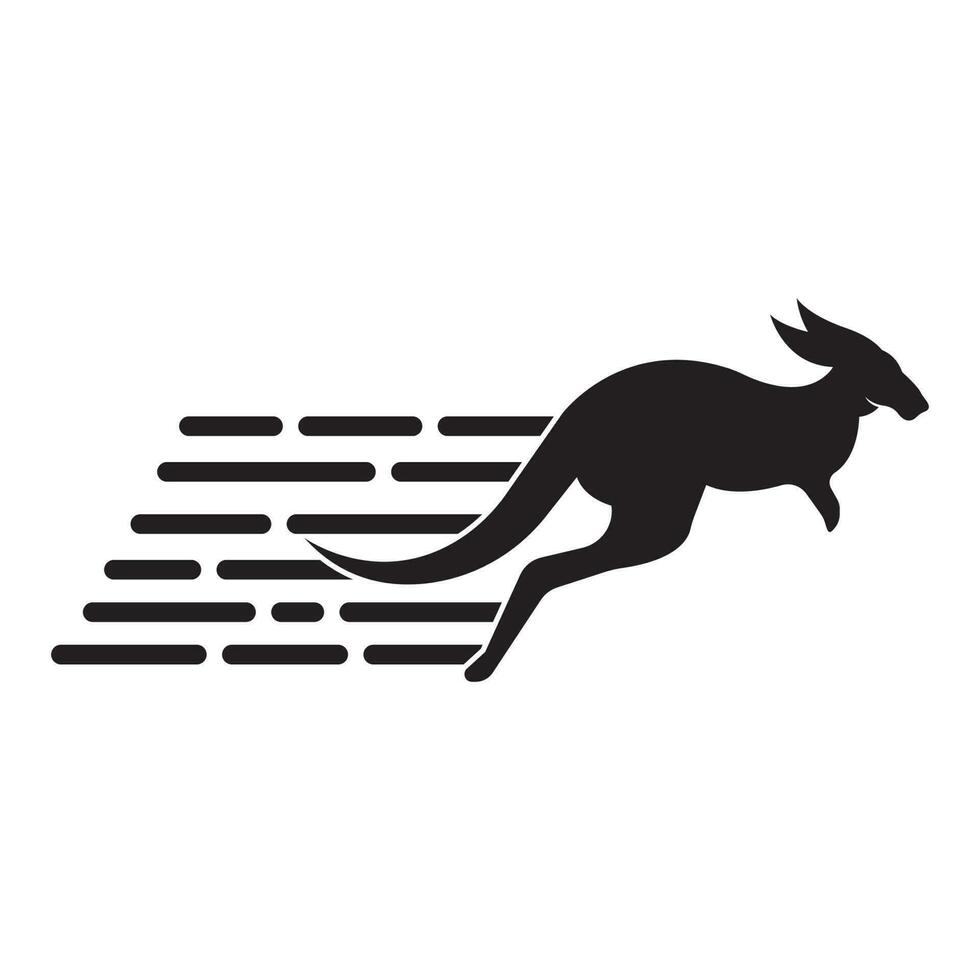 canguro icona, logo illustrazione design modello. vettore