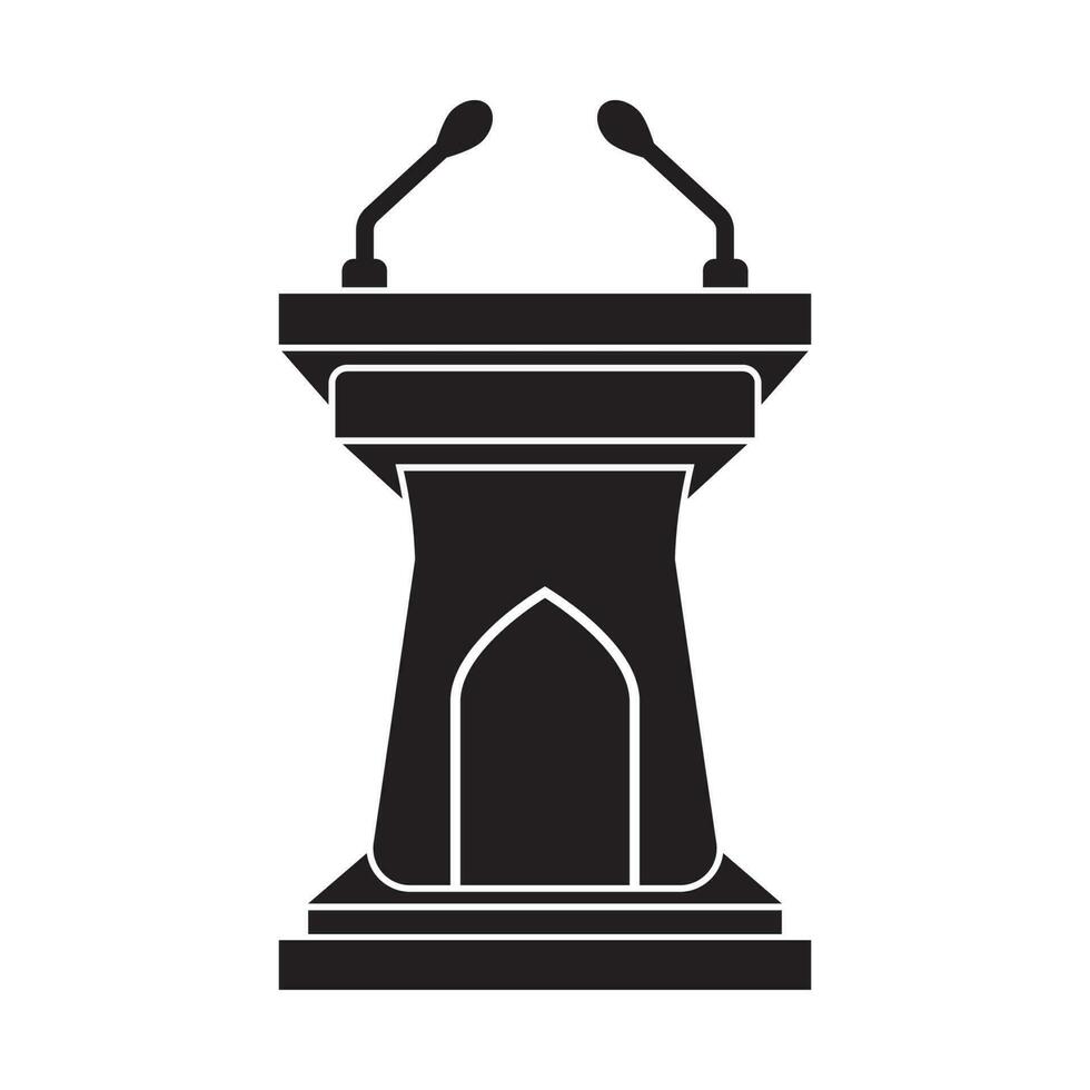 pulpito simbolo icona, logo vettore illustrazione design modello