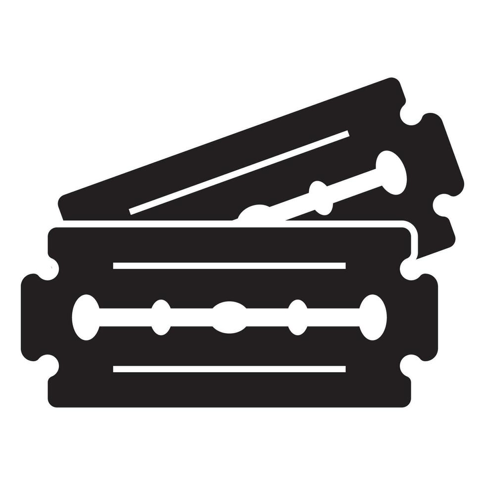rasoio lama simbolo icona, logo vettore illustrazione design modello