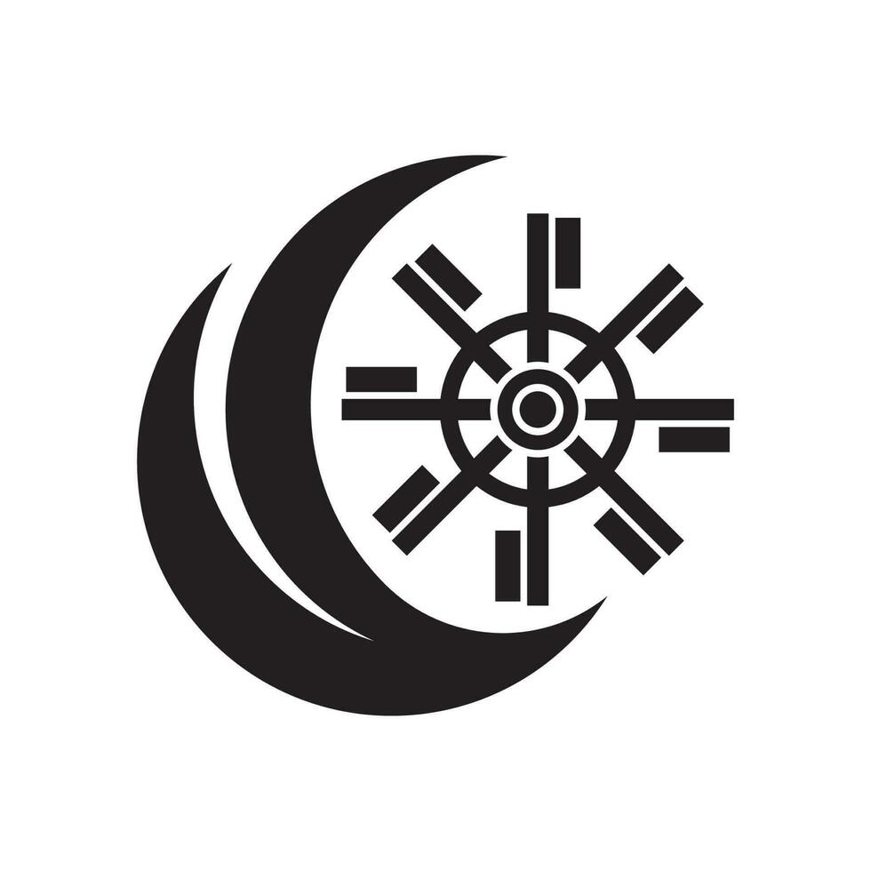 ruota d'acqua icona, logo illustrazione design modello. vettore