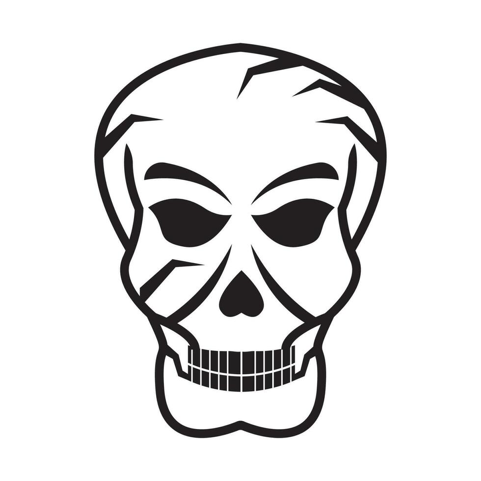 cranio icona, logo illustrazione design modello. vettore