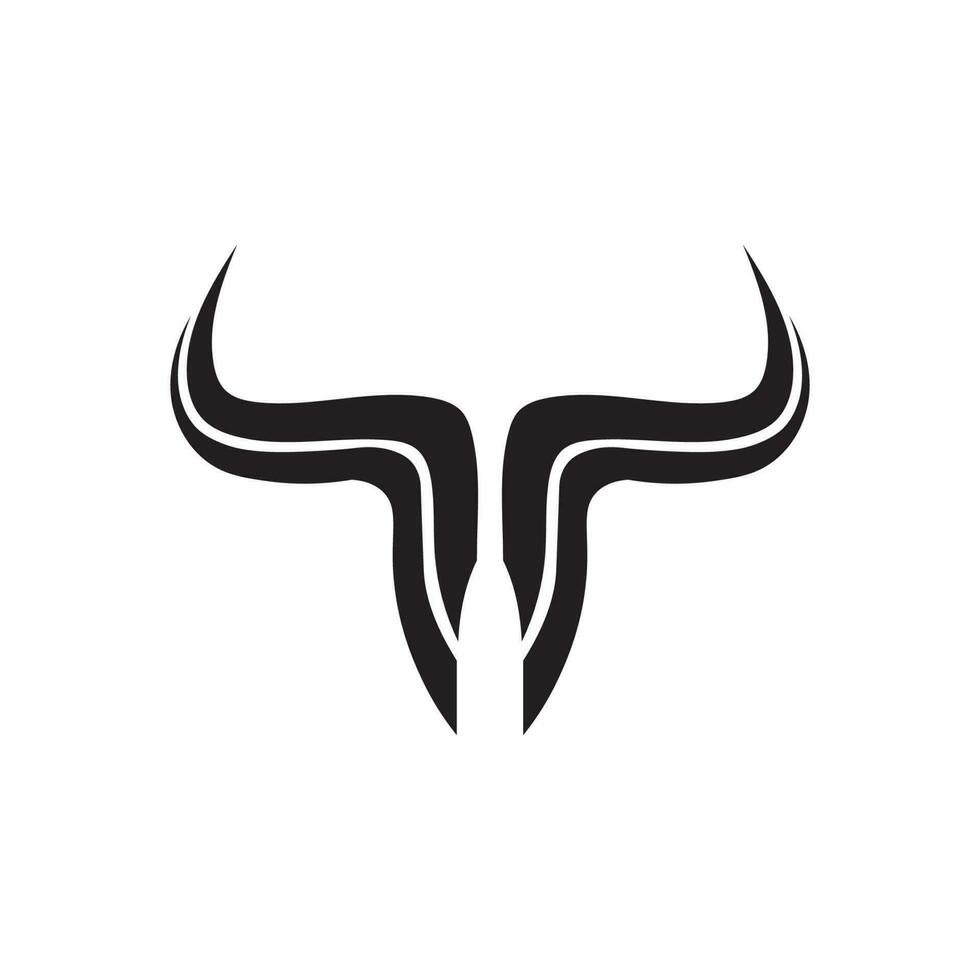 corno di toro e bufalo logo e simboli icone modello app vettore