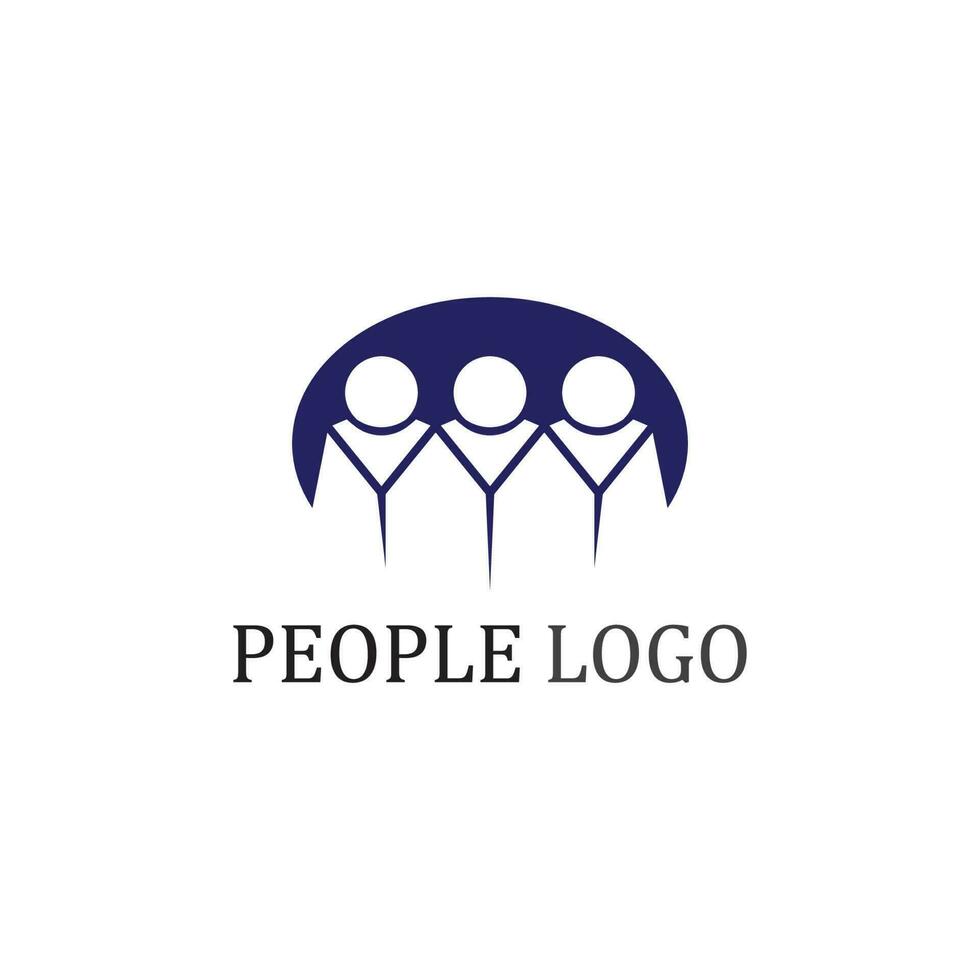 logo delle persone, squadra, persone di successo lavorano, gruppo e comunità, società del gruppo e logo aziendale vettore e cura del design, logo di successo dell'icona della famiglia