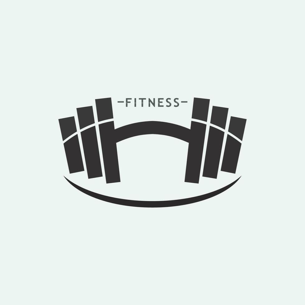 fitness logo design illustrazione vettoriale icona