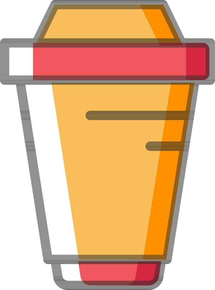 bevanda disposizione bicchiere icona nel arancia e rosso colore. vettore