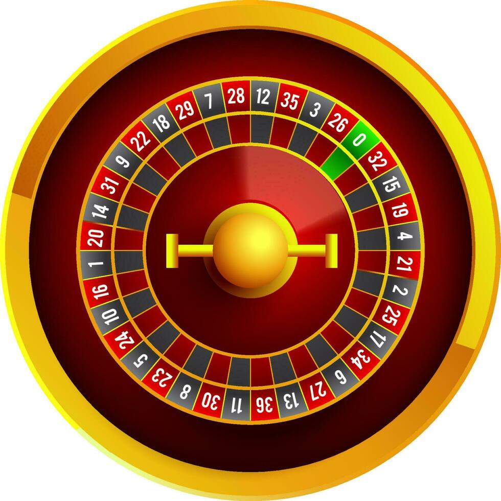 illustrazione di un' lucido casinò roulette. vettore