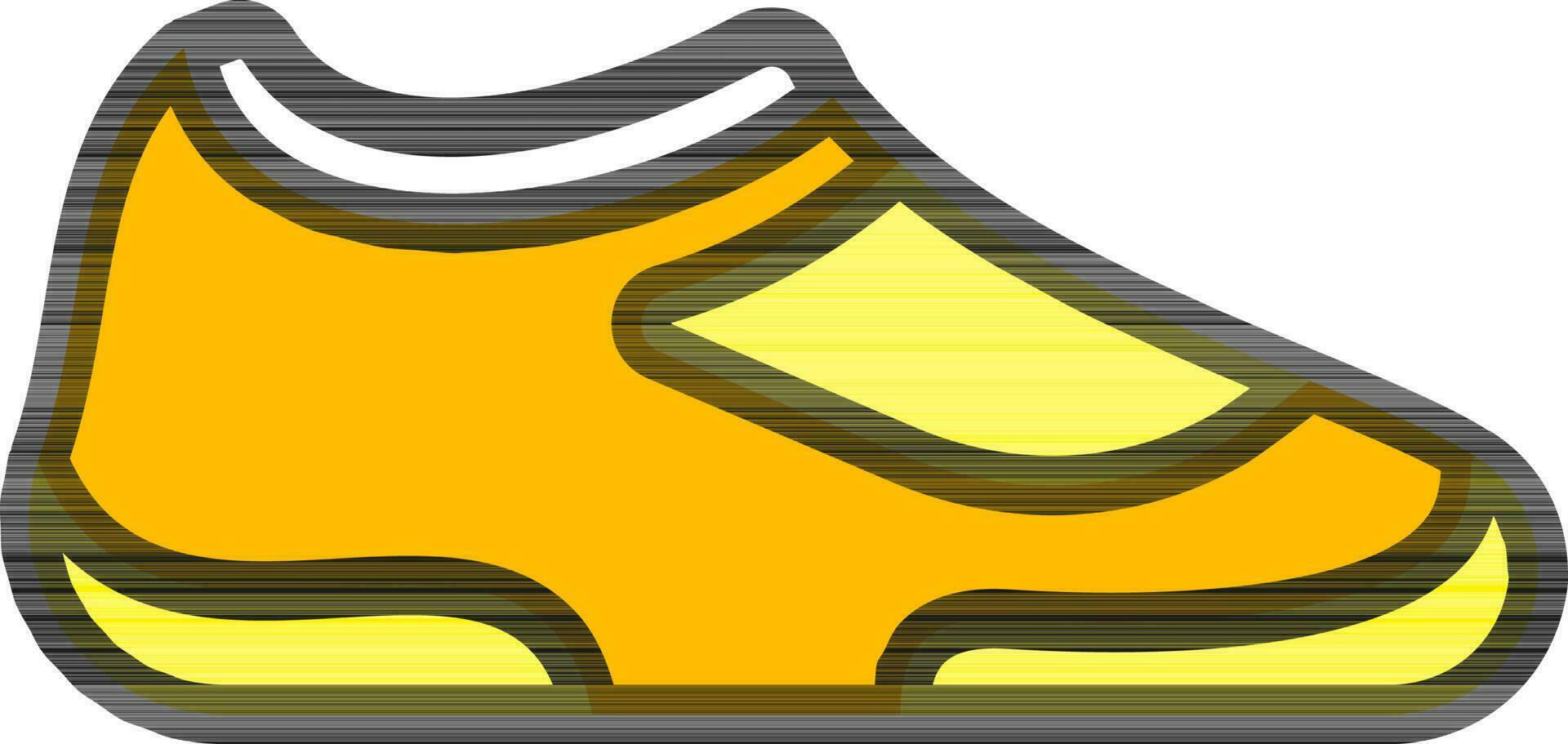 giallo scarpe icona su bianca sfondo. vettore