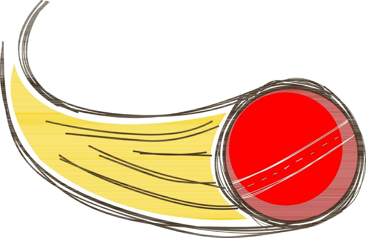 piatto illustrazione di cricket sfera. vettore