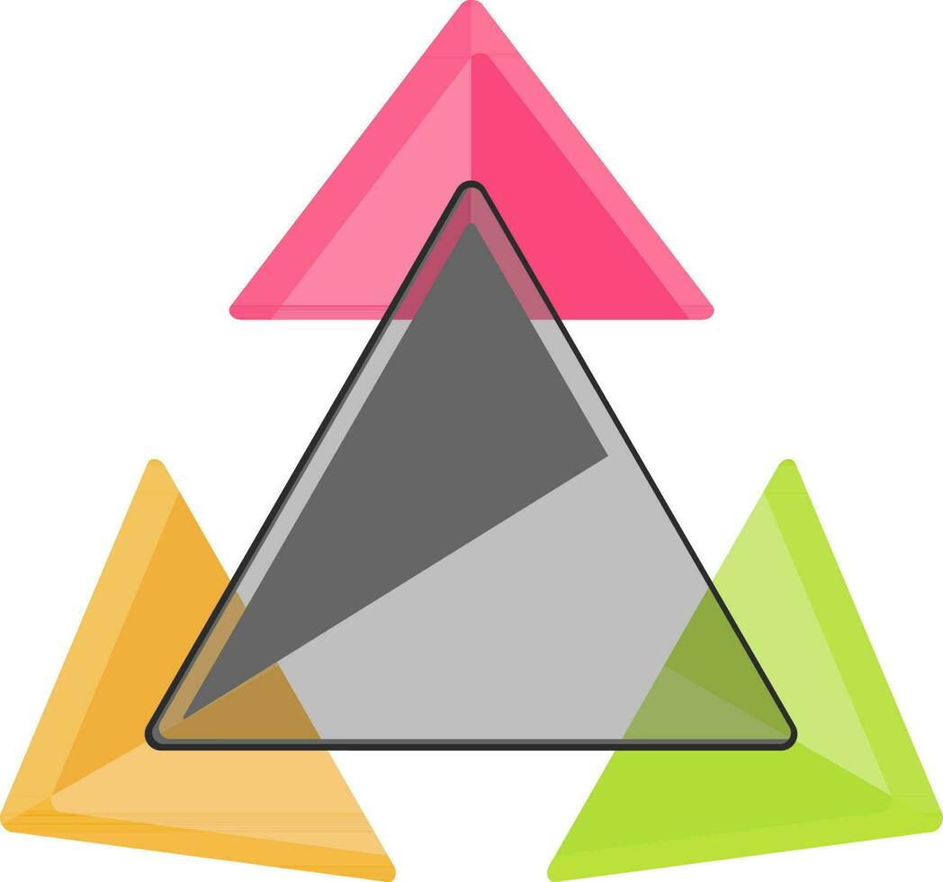 Infografica triangoli per attività commerciale. vettore