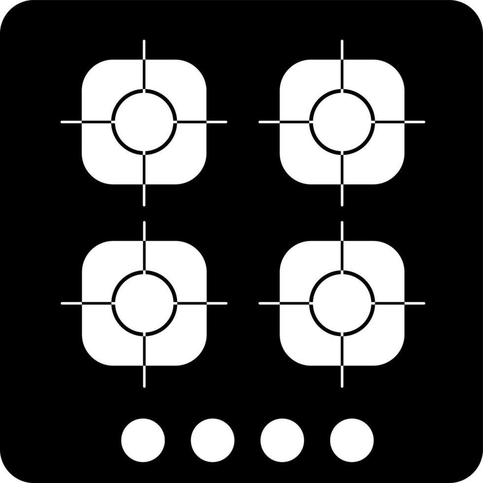 piatto illustrazione di un' gas stufa icona. vettore