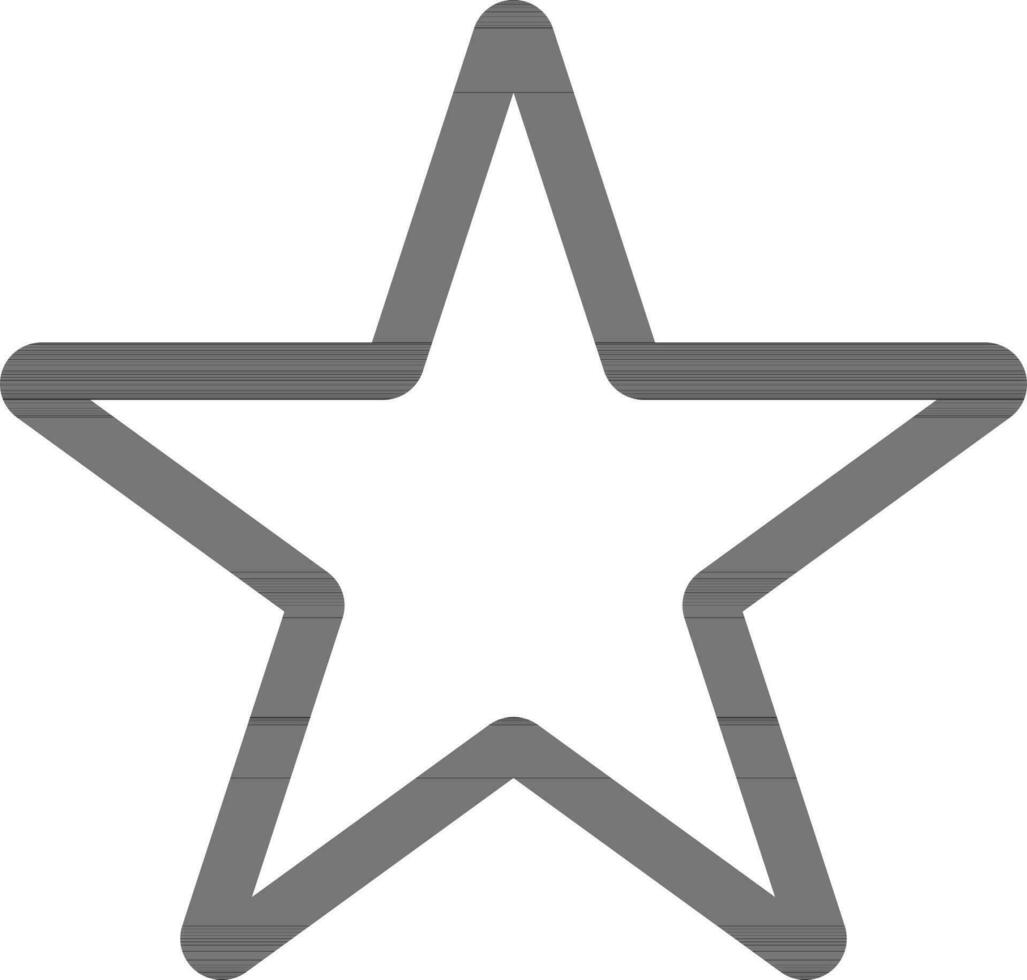 nero schema stella icona su bianca sfondo. vettore