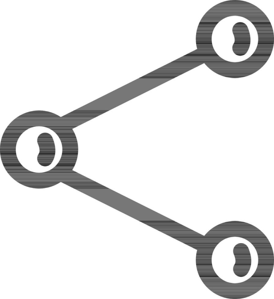 nero linea arte illustrazione di Condividere icona. vettore