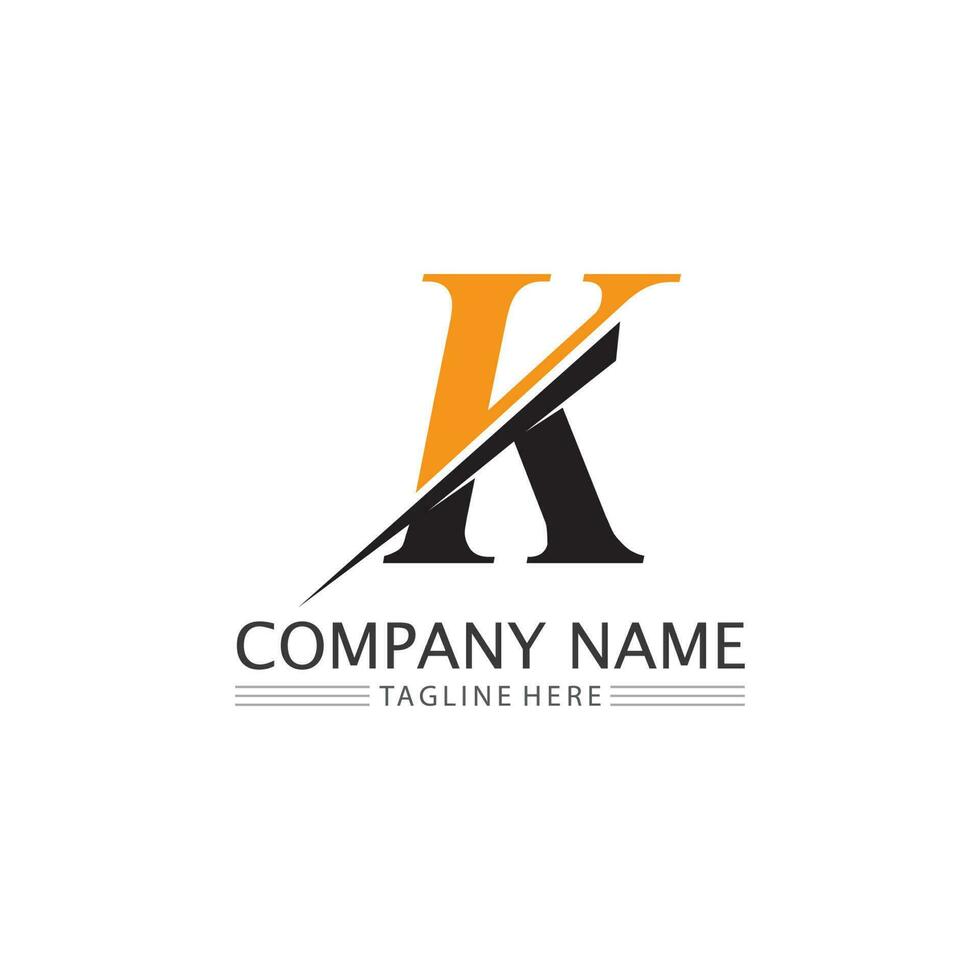 k logo design k lettera font concept business logo vector and design initial company