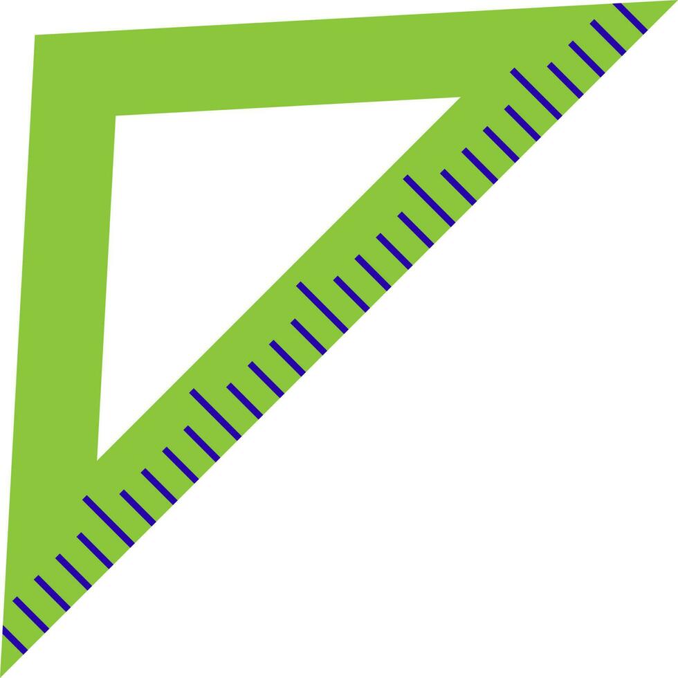 triangolare regola nel verde colore. vettore