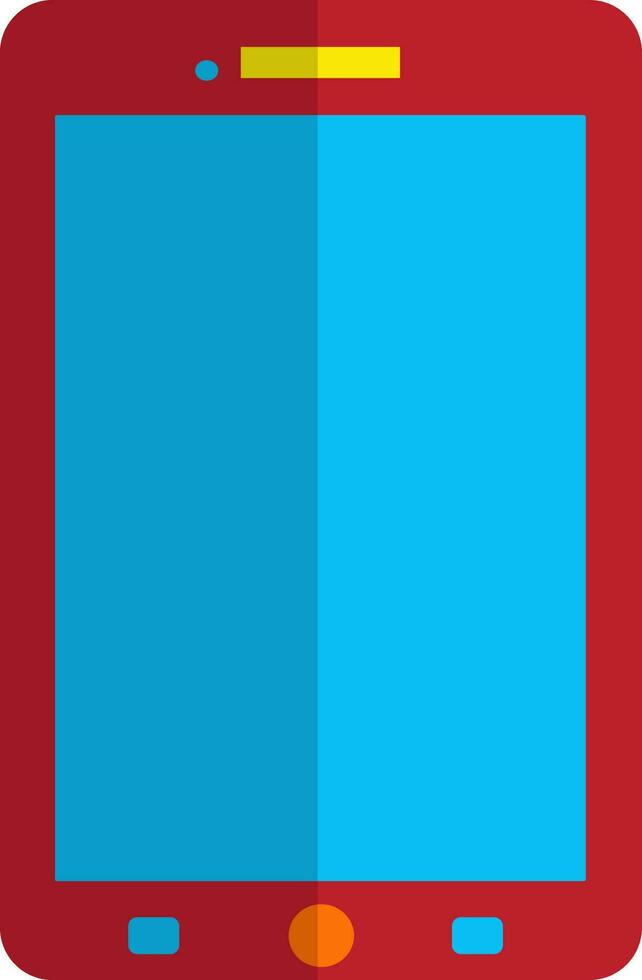 rosso e blu smartphone nel piatto stile. vettore